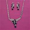 American Diamond Classic Necklace With Rhodium Plating