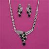 American Diamond Classic Necklace With Rhodium Plating