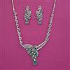 American Diamond Classic Necklace With Rhodium Plating