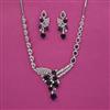 American Diamond Classic Necklace With Rhodium Plating