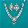 American Diamond Classic Necklace With 2 Tone Plating Rhodium Plating