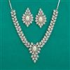 American Diamond Classic Necklace With 2 Tone Plating Rhodium Plating