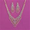 American Diamond Classic Necklace With 2 Tone Plating Rhodium Plating