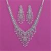 American Diamond Classic Necklace With 2 Tone Plating Rhodium Plating