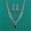American Diamond Classic Necklace With Rhodium Plating