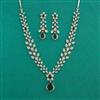 American Diamond Classic Necklace With Rhodium Plating