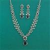 American Diamond Classic Necklace With Rhodium Plating