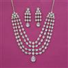 American Diamond Classic Necklace With Rhodium Plating