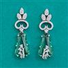 American Diamond Classic Earring With Rhodium Plating