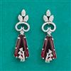 American Diamond Classic Earring With Rhodium Plating