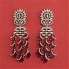 American Diamond Long Earring With Rhodium Plating