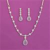 American Diamond Classic Necklace With 2 Tone Plating