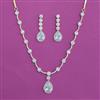 American Diamond Classic Necklace With 2 Tone Plating