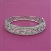 Cubic Zirconia Openable kada with Rhodium Plating