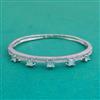 American Diamond Openable Kada With Rhodium Plating