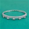 American Diamond Openable Kada With Rhodium Plating