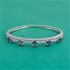 American Diamond Openable Kada With Rhodium Plating