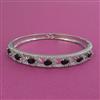 Cubic Zirconia Openable kada with Rhodium Plating