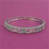 Cubic Zirconia Openable kada with Rhodium Plating