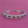 Cubic Zirconia Openable kada with Rhodium Plating