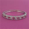 Cubic Zirconia Openable kada with Rhodium Plating