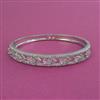 Cubic Zirconia Openable kada with Rhodium Plating