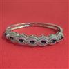 American Diamond Openable kada with Rhodium Plating