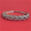 American Diamond Openable kada with Rhodium Plating