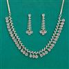 American Diamond Classic Necklace with Rhodium Plating