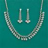 American Diamond Classic Necklace with Rhodium Plating