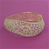 Cubic Zirconia Openable kada with Rhodium Plating 2 Tone Plating