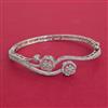 Cubic Zirconia Openable kada with Rhodium Plating 2 Tone Plating