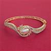 Cubic Zirconia Openable kada with Rhodium Plating 2 Tone Plating Mehndi Plating