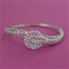 Cubic Zirconia Openable kada with Rhodium Plating 2 Tone Plating