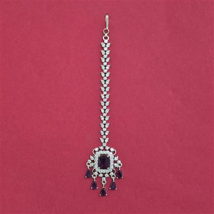 Cubic Zirconia Classic Tikka with Rhodium Plating