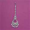 Cubic Zirconia Moti Tikka with Rhodium Plating 2 Tone Plating