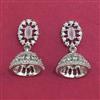 Cubic Zirconia Jhumki with Rhodium Plating