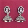 Cubic Zirconia Jhumki with Rhodium Plating