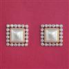Cubic Zirconia Tops with Rhodium Plating 2 Tone Plating