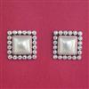 Cubic Zirconia Tops with Rhodium Plating 2 Tone Plating