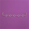Cubic Zirconia Adjustable Bracelet With Mehndi Plating 2 Tone Plating Rhodium Plating