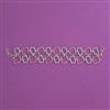 Cubic Zirconia Adjustable Bracelet With 2 Tone Plating Rhodium Plating