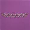 Cubic Zirconia Adjustable Bracelet With 2 Tone Plating Rhodium Plating