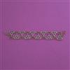 Cubic Zirconia Adjustable Bracelet With Mehndi Plating 2 Tone Plating Rhodium Plating