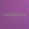 Cubic Zirconia Adjustable Bracelet With 2 Tone Plating Rhodium Plating