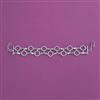 Cubic Zirconia Adjustable Bracelet With 2 Tone Plating Rhodium Plating