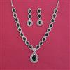 Cubic Zirconia Classic Necklace with Rhodium Plating