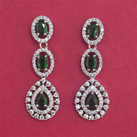 Cubic Zirconia Classic Earring with Rhodium Plating
