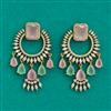 American Diamond Classic Earring With Mehndi Plating