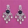 American Diamond Moti Earring With Rhodium Plating
